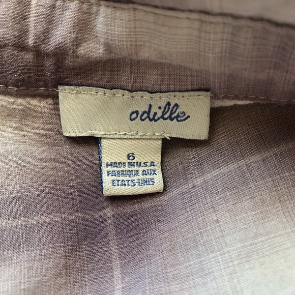 Odille Anthropologie Plaid Button Up Tunic Top - Picture 6 of 6